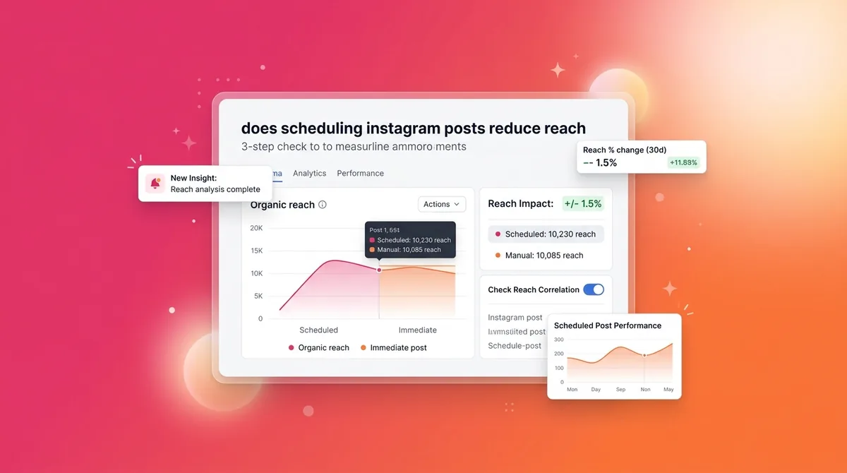 Does scheduling Instagram posts reduce reach? 3-step check