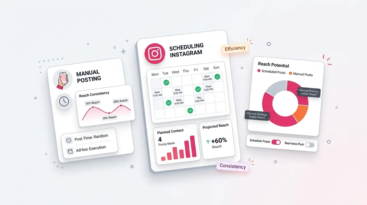 The Reach Myth: Manual Posting vs Scheduling Instagram