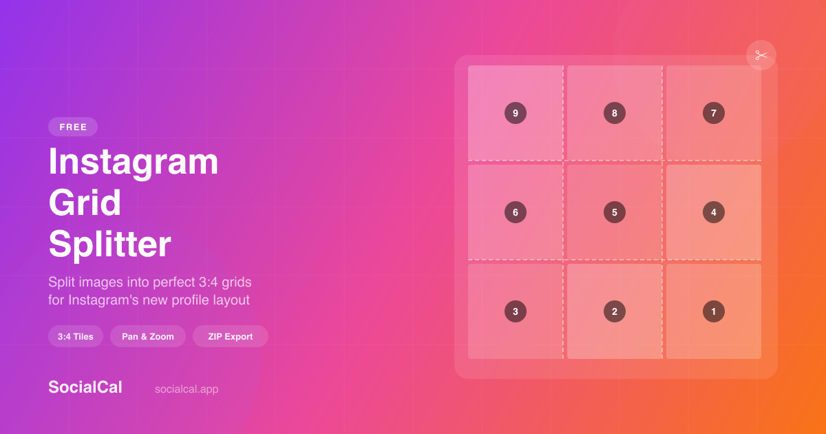 Grid Posting Free Instagram Grid Splitter — Split Images for Instagram Profile ...